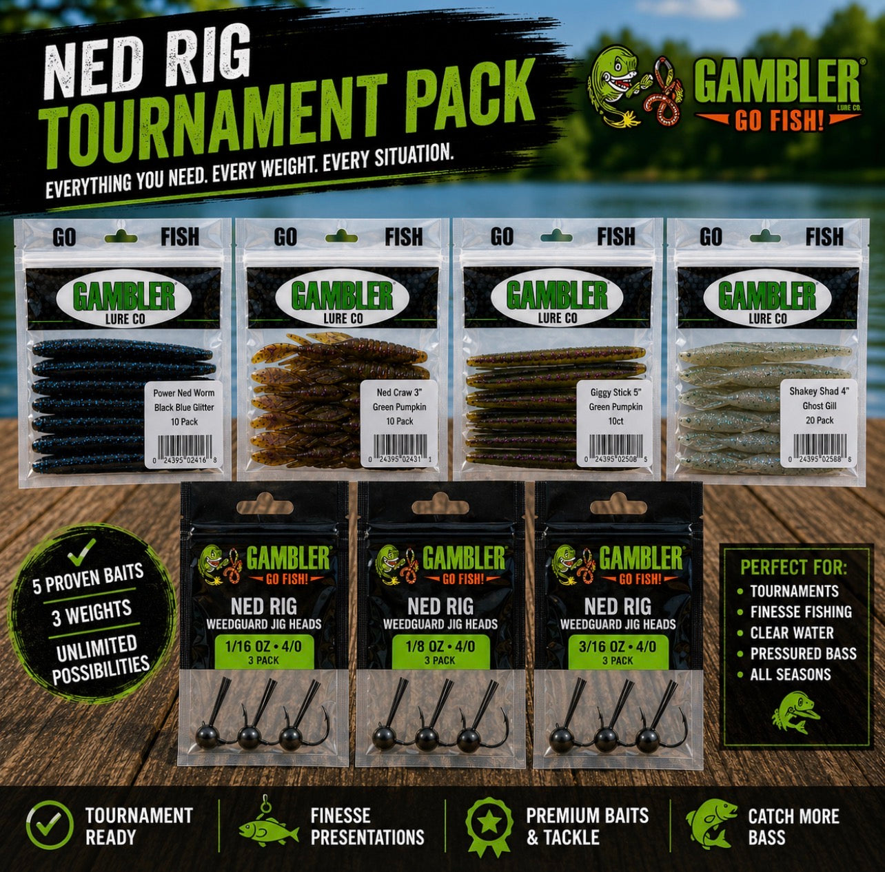 Gambler Ned Rig Tournament Pack