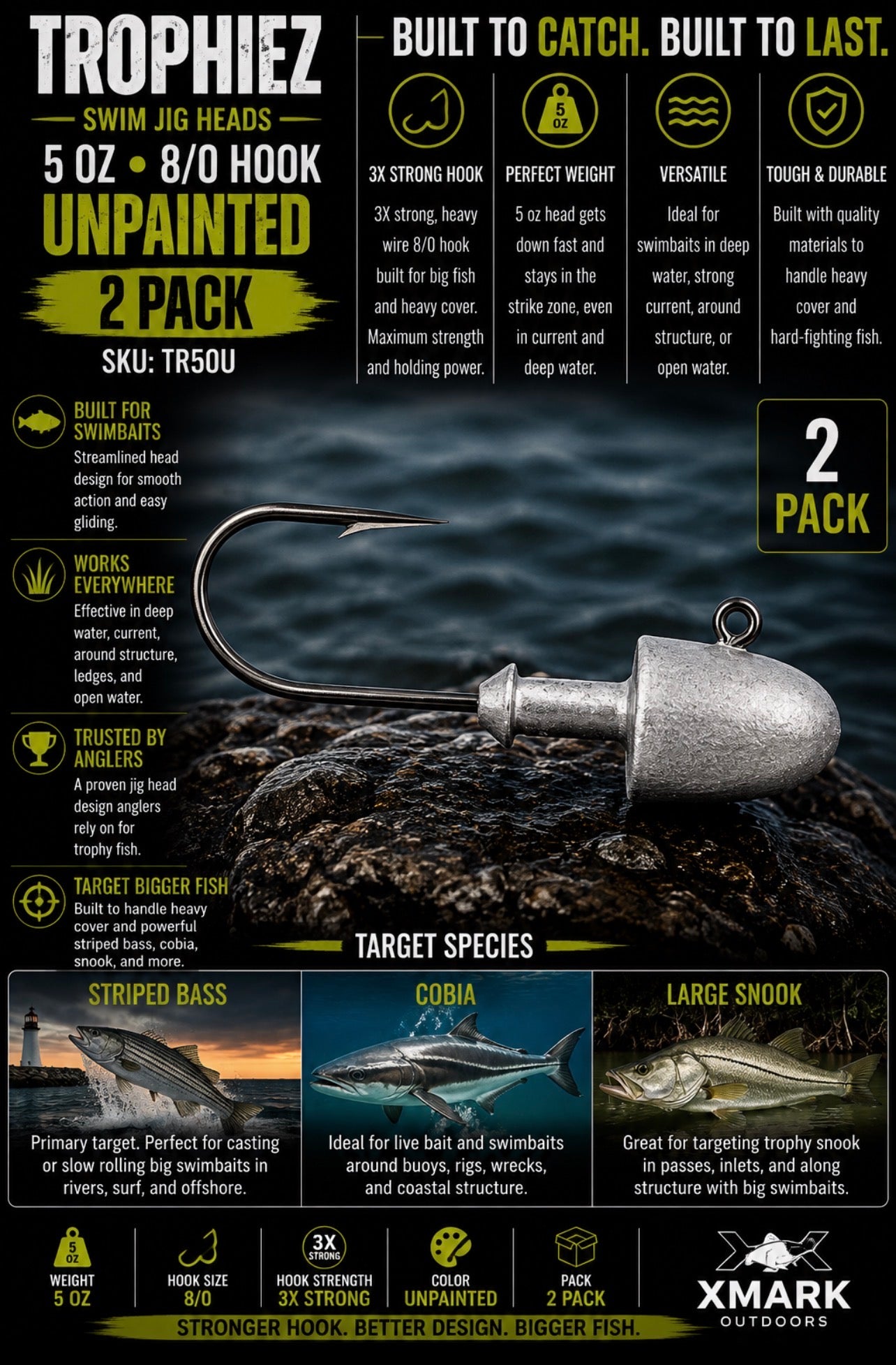 Gambler Trophiez Unpainted Jig Heads