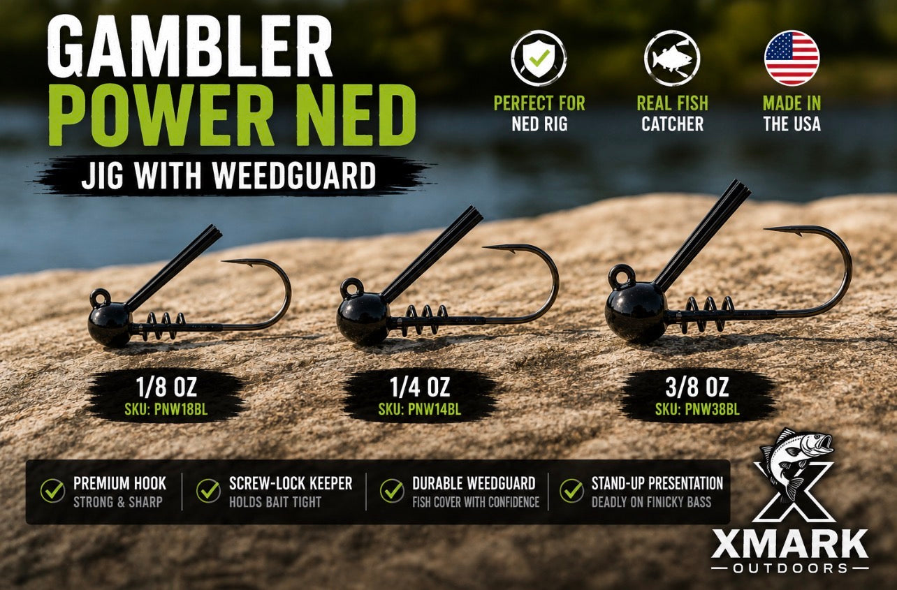 Gambler Power Ned Jig with Weedguard (3pack)
