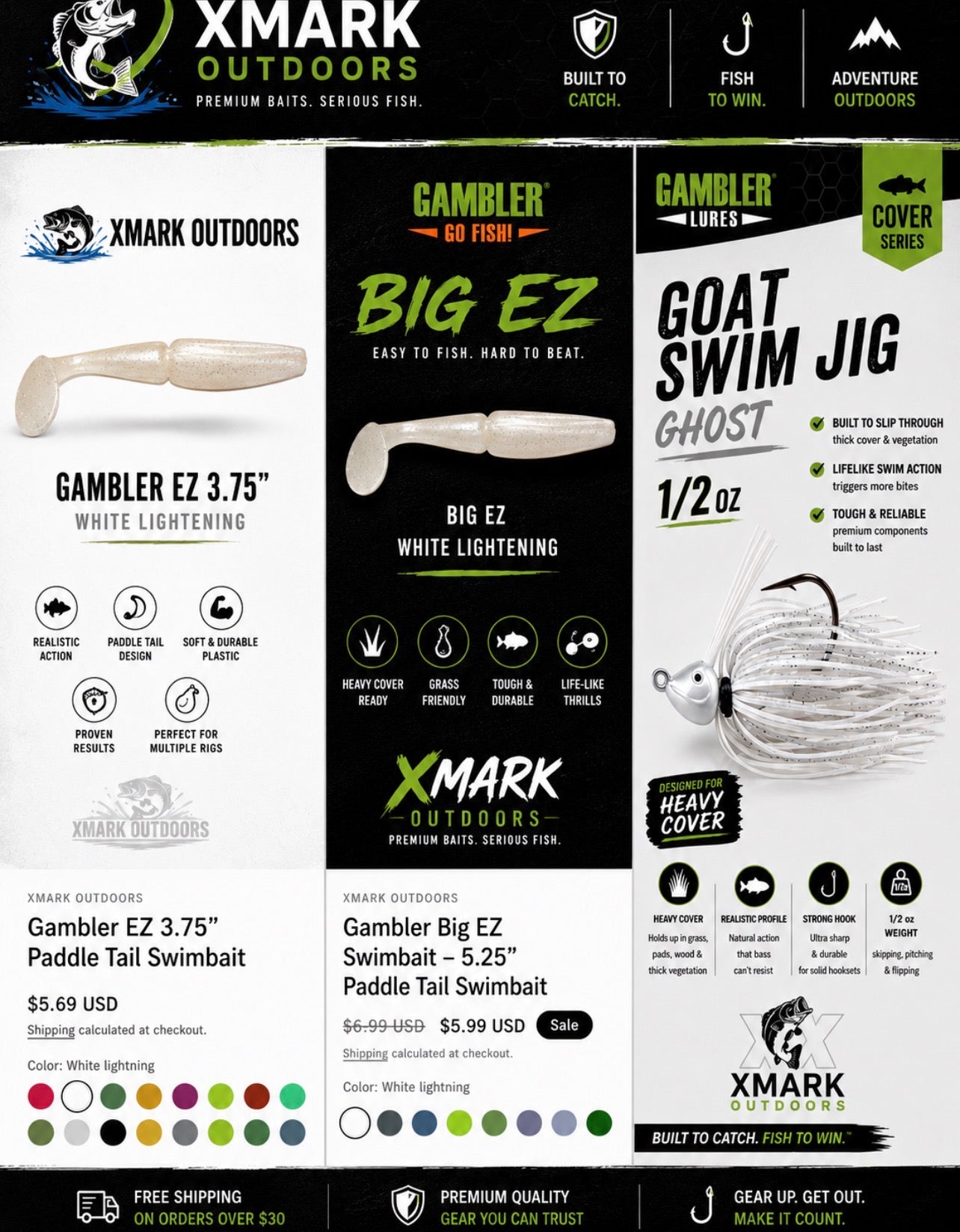 Gambler GOAT Swim Jig Kit (1/2oz)