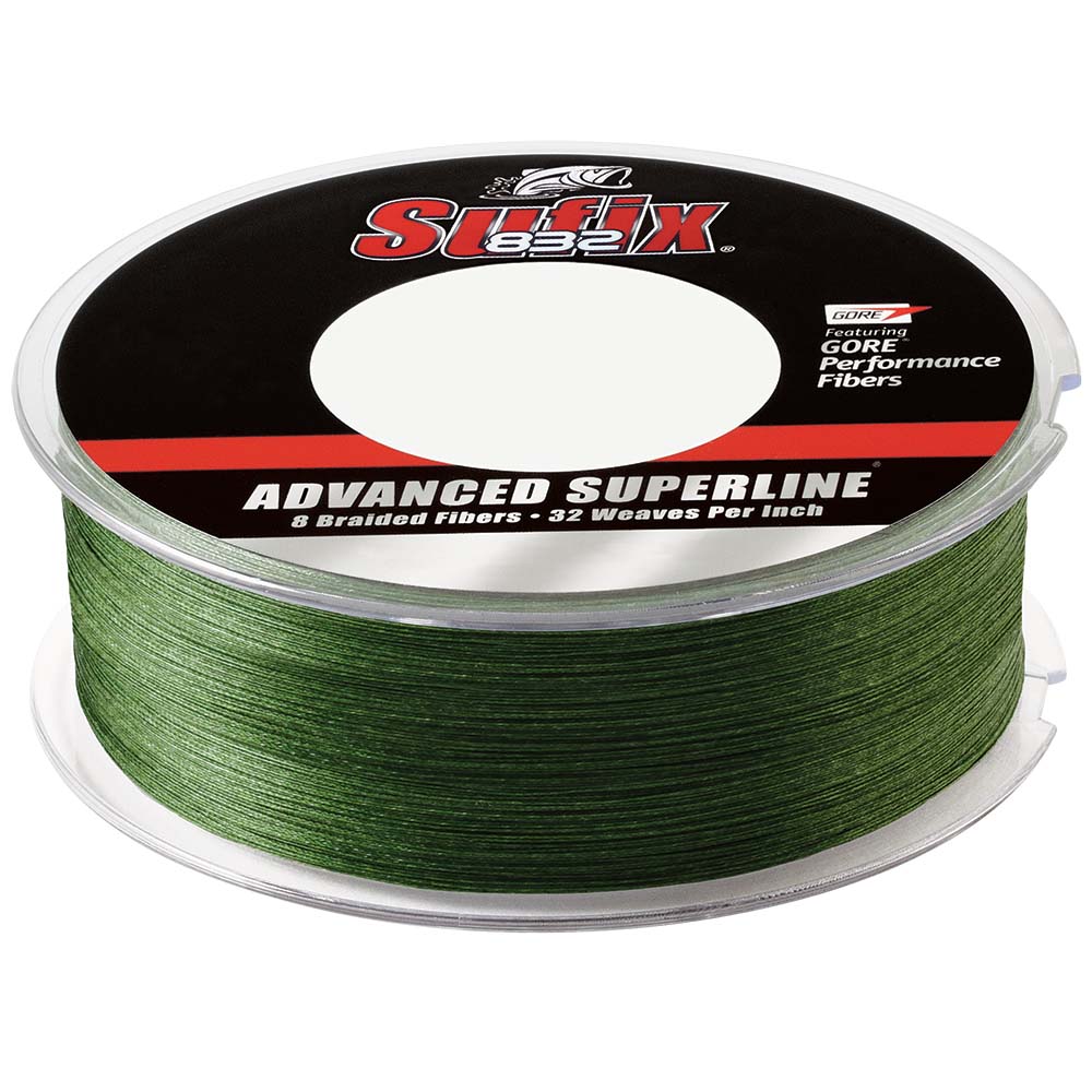 Sufix 832 Advanced Superline Braid 20lb LowVis Green 600 yds 660220G