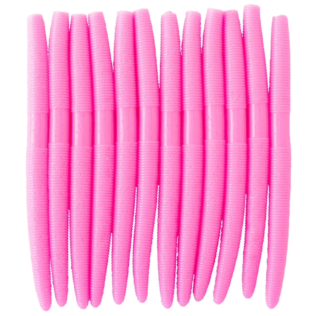 5" stick worm - Pink (10 Pack) Bass Proven Color