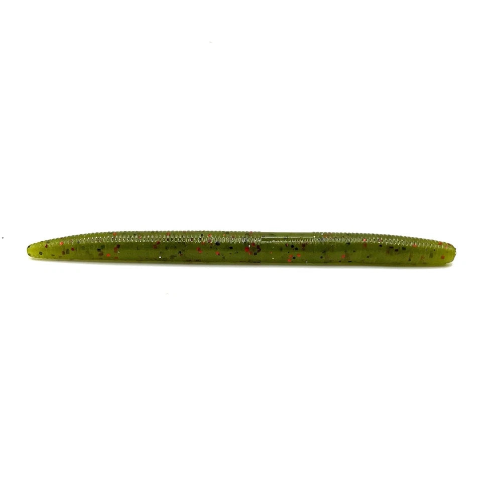 5" stick worm - Watermelon Red (10 Pack) Proven Results for Aggressive Bass