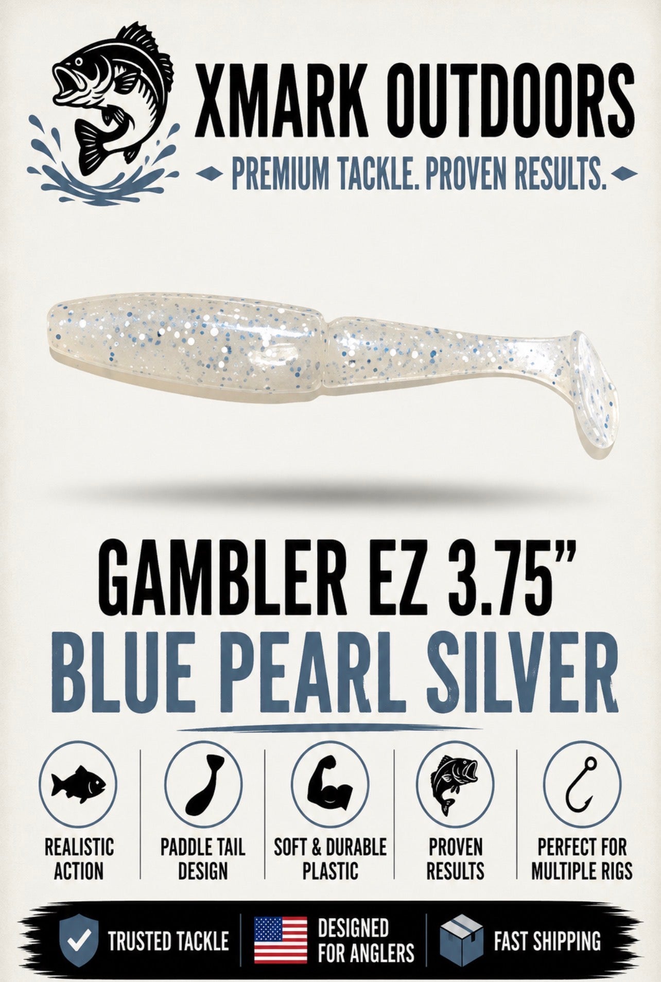 Gambler EZ 3.75” Paddle Tail Swimbait