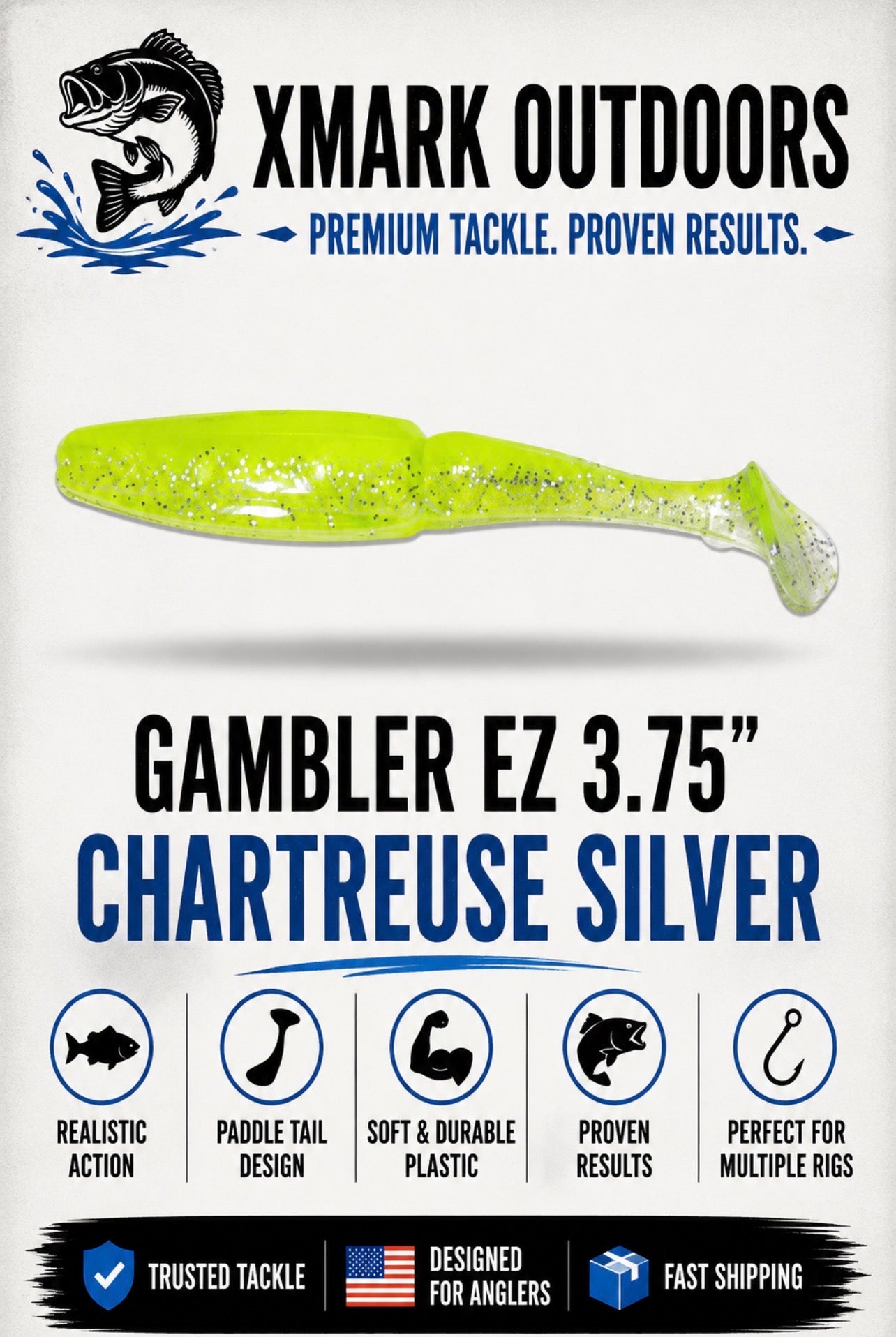 Gambler EZ 3.75” Paddle Tail Swimbait
