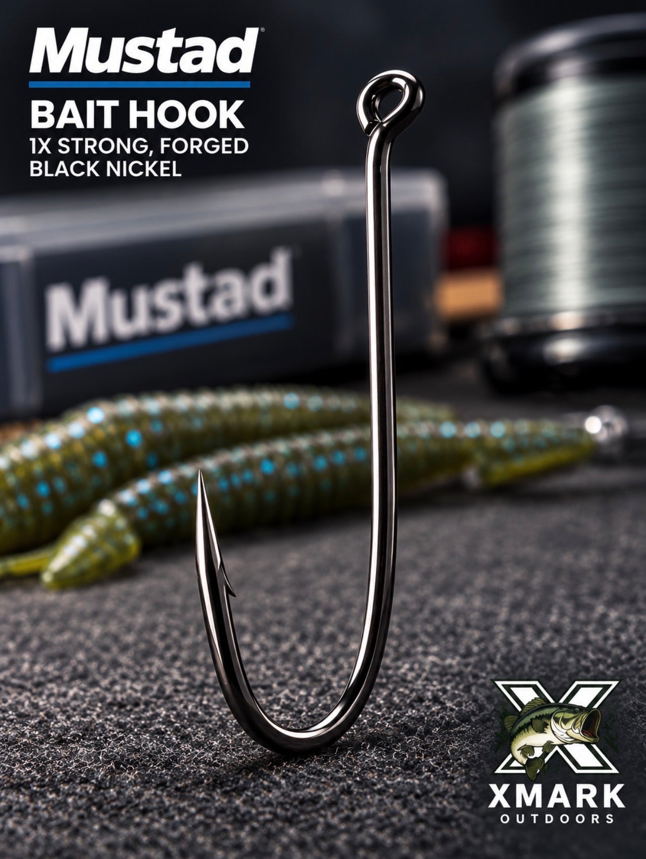 Mustad Beak/Octopus Bait Hook 92553 – Black Nickel