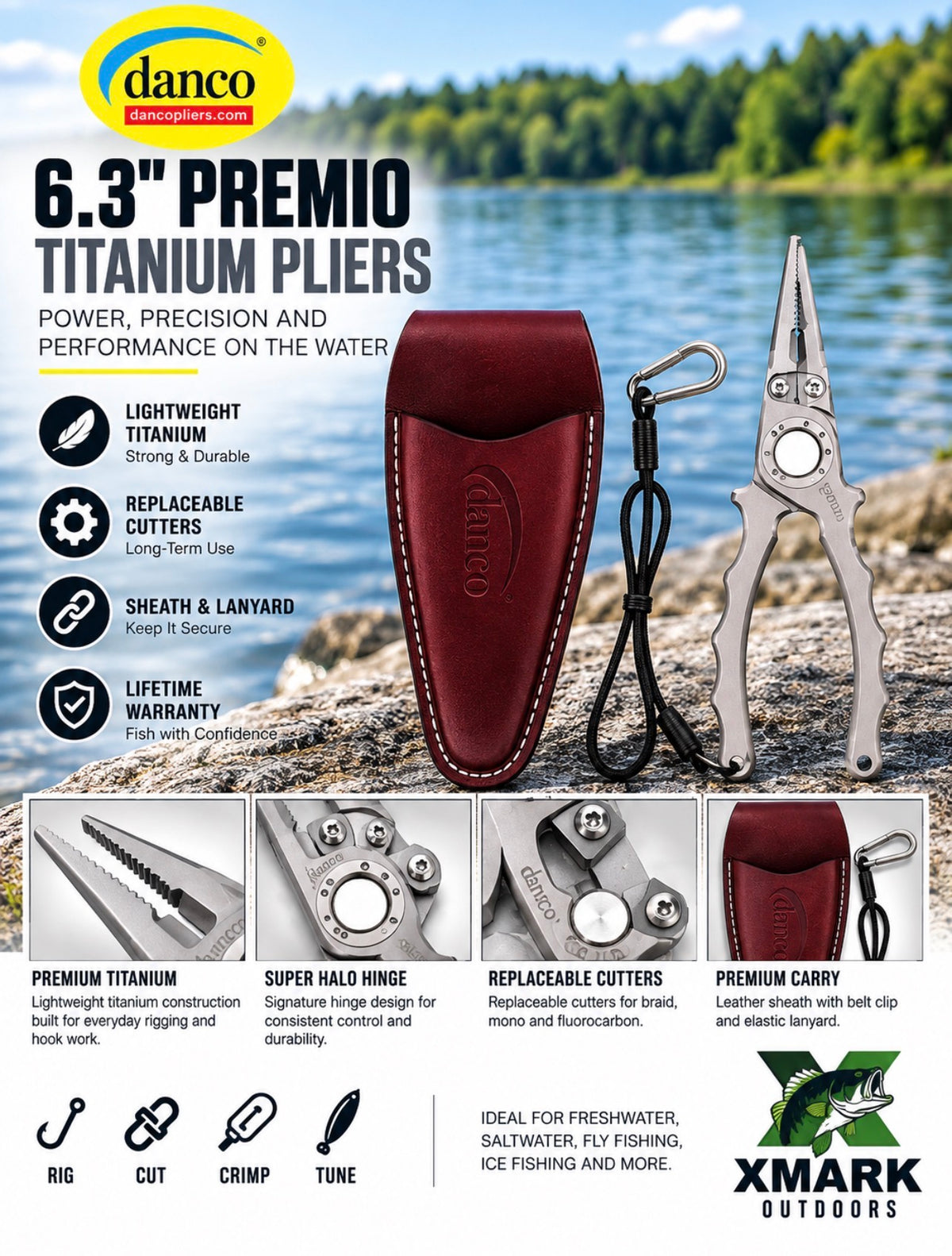 Danco Premio Titanium Fishing Pliers