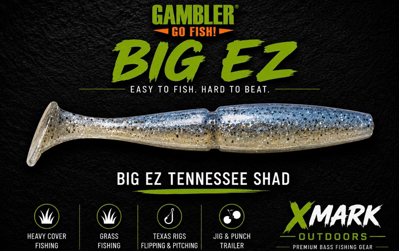 Gambler Big EZ Swimbait – 5.25” Paddle Tail Swimbait