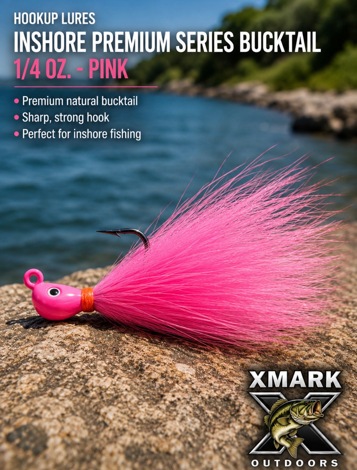 Hookup Lures Inshore Premium Series Bucktail 1/4 oz