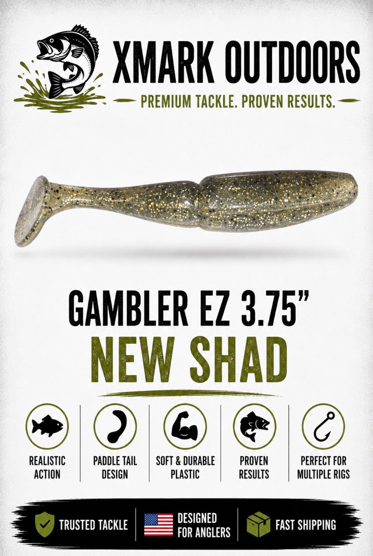 Gambler EZ 3.75” Paddle Tail Swimbait