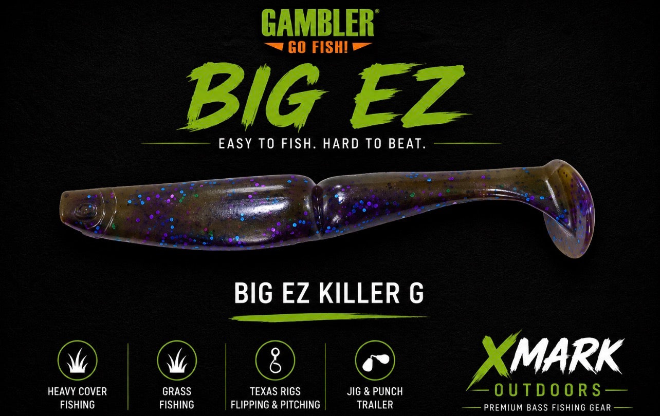 Gambler Big EZ Swimbait – 5.25” Paddle Tail Swimbait