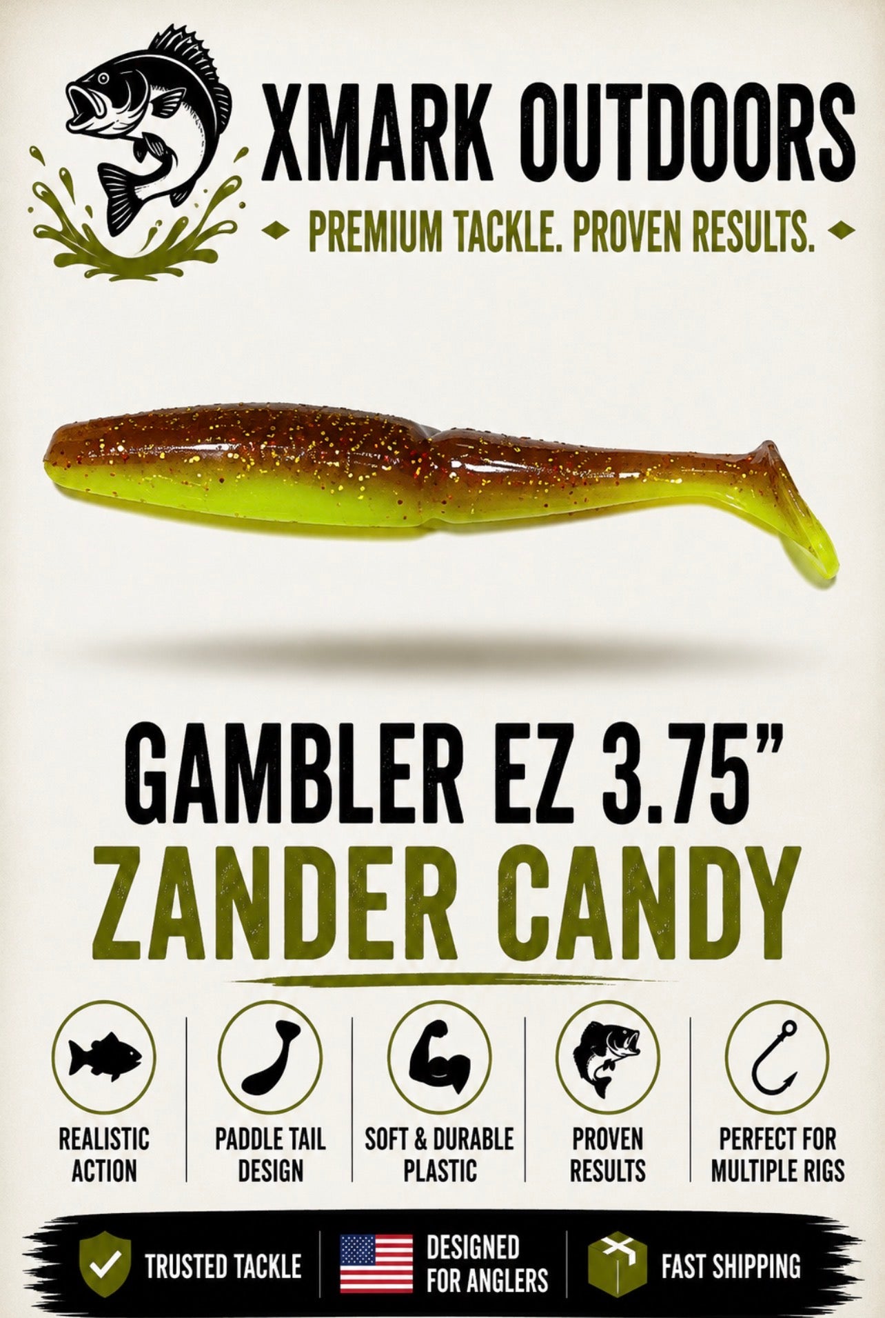 Gambler EZ 3.75” Paddle Tail Swimbait