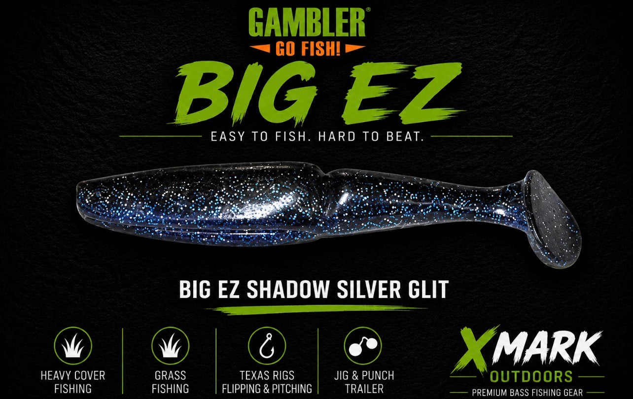 Gambler Big EZ Swimbait – 5.25” Paddle Tail Swimbait