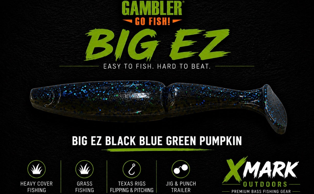 Gambler Big EZ Swimbait – 5.25” Paddle Tail Swimbait