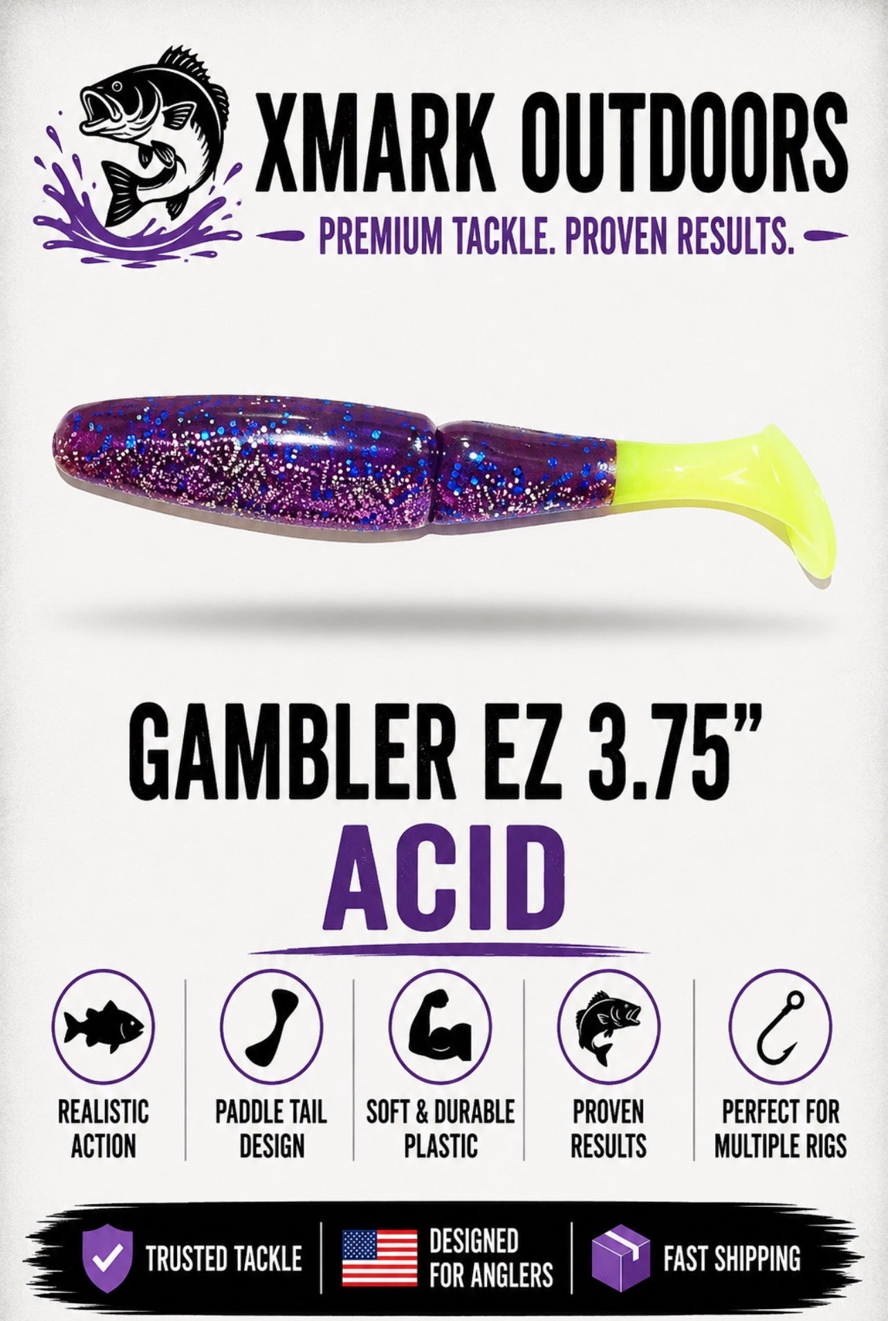 Gambler EZ 3.75” Paddle Tail Swimbait