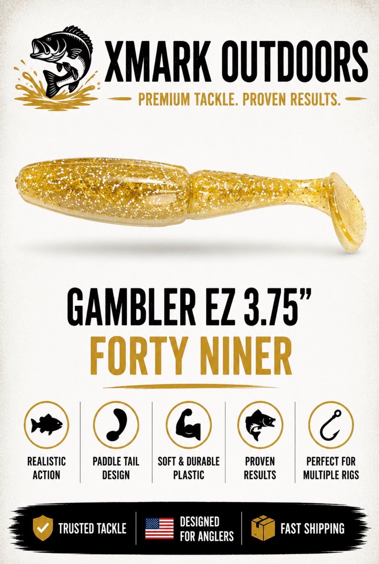 Gambler EZ 3.75” Paddle Tail Swimbait