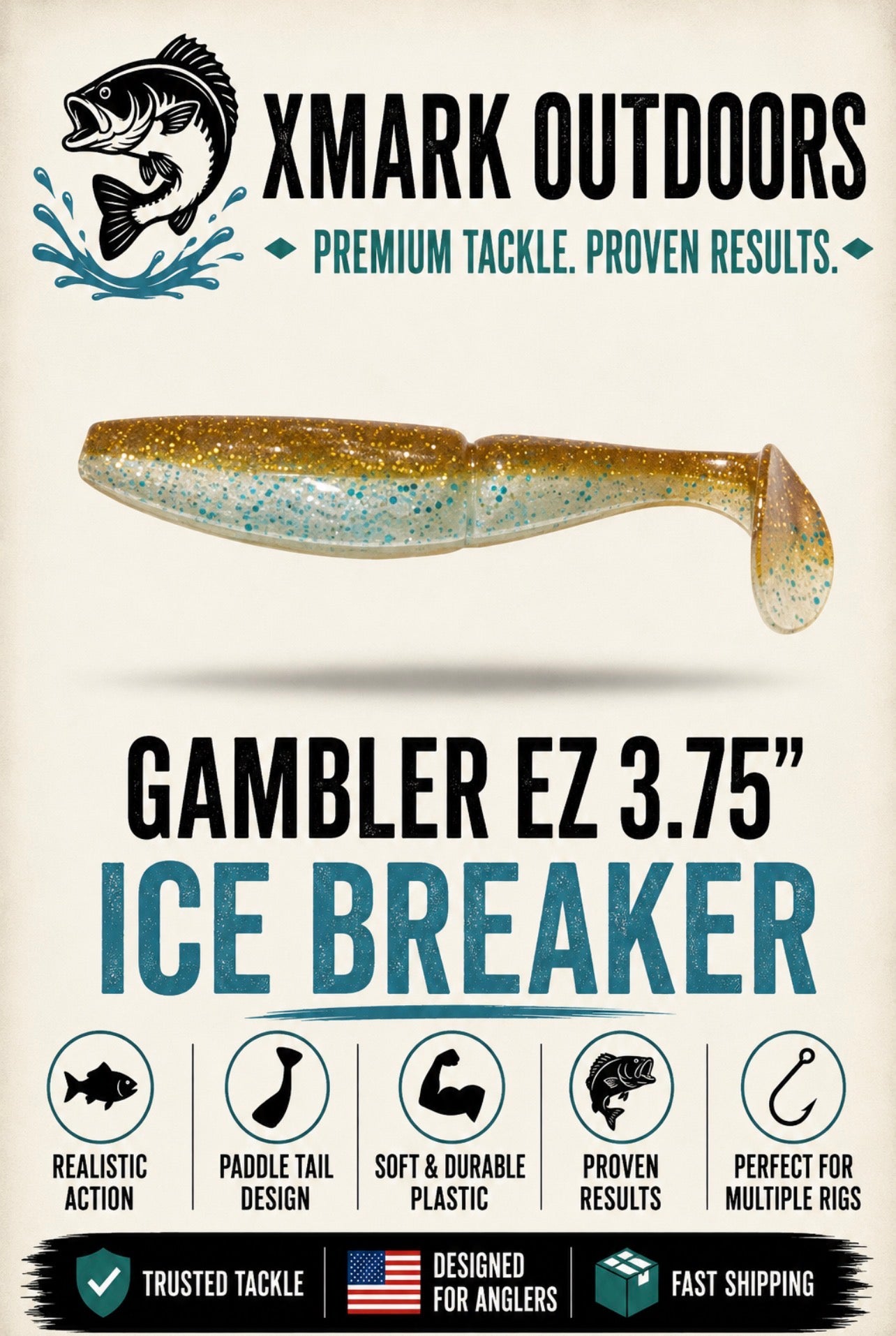 Gambler EZ 3.75” Paddle Tail Swimbait