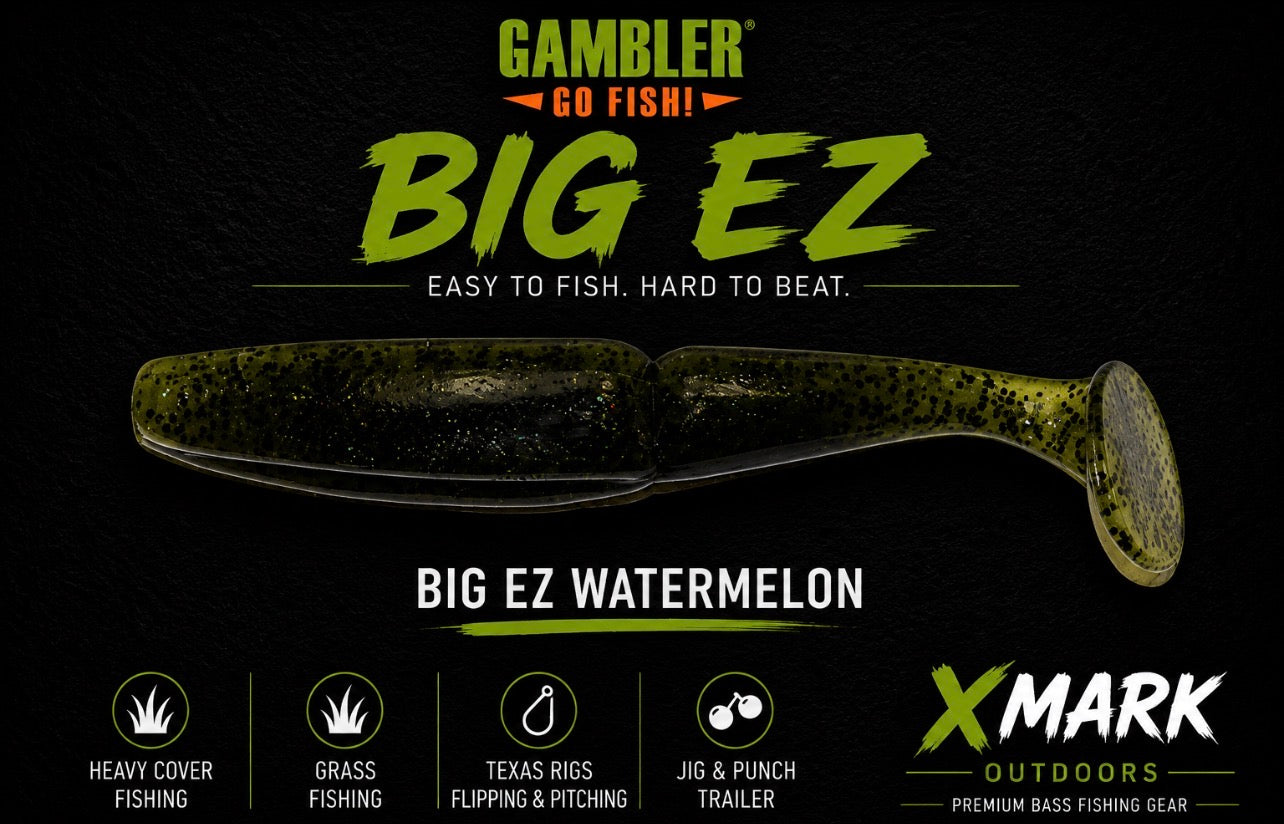 Gambler Big EZ Swimbait – 5.25” Paddle Tail Swimbait
