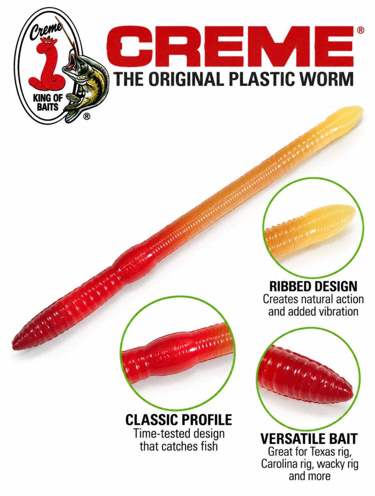 Crème Lures 4-Inch Scoundrel Worm
