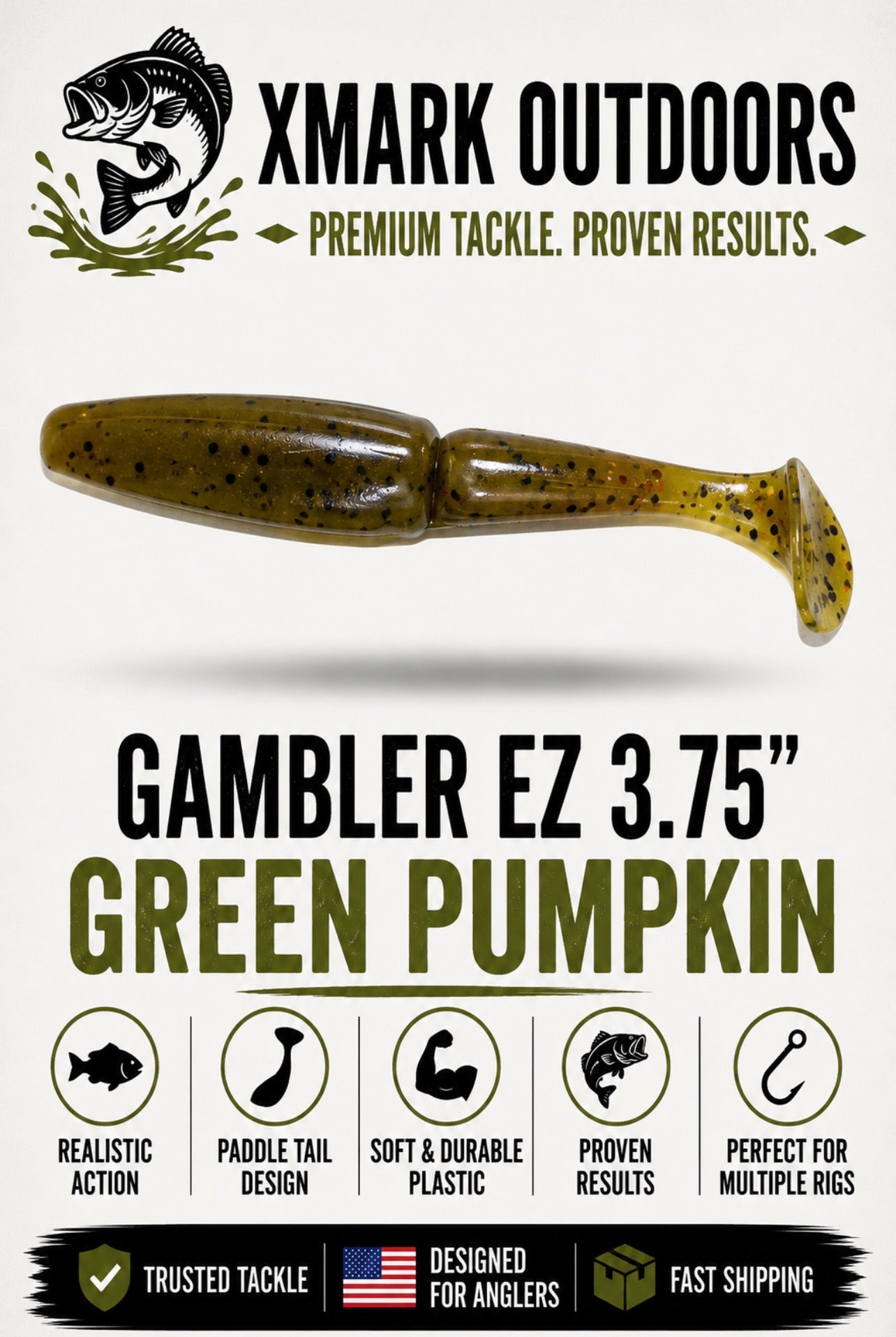 Gambler EZ 3.75” Paddle Tail Swimbait