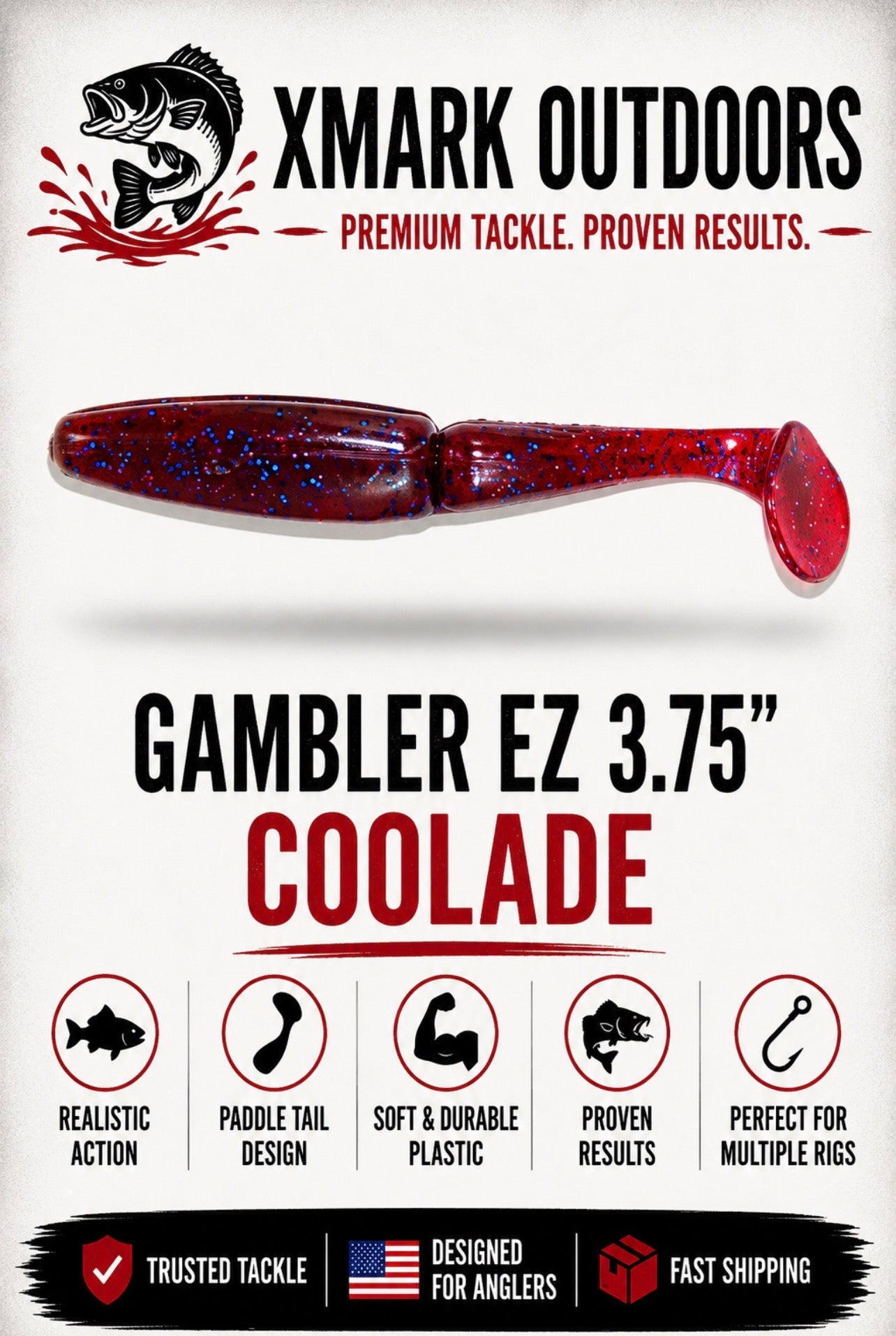 Gambler EZ 3.75” Paddle Tail Swimbait