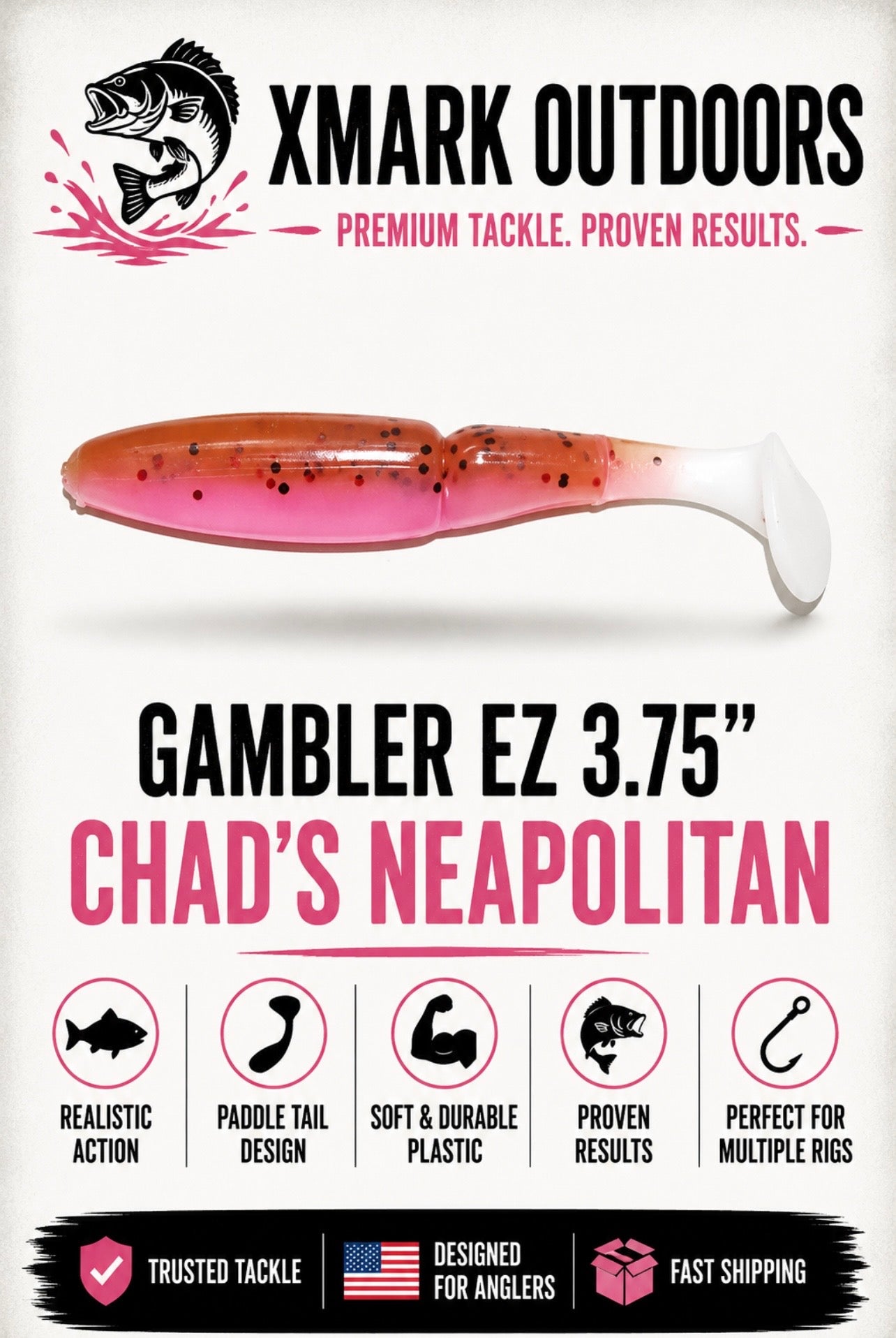 Gambler EZ 3.75” Paddle Tail Swimbait