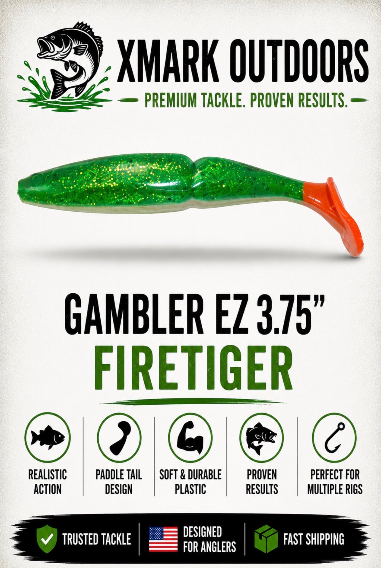 Gambler EZ 3.75” Paddle Tail Swimbait