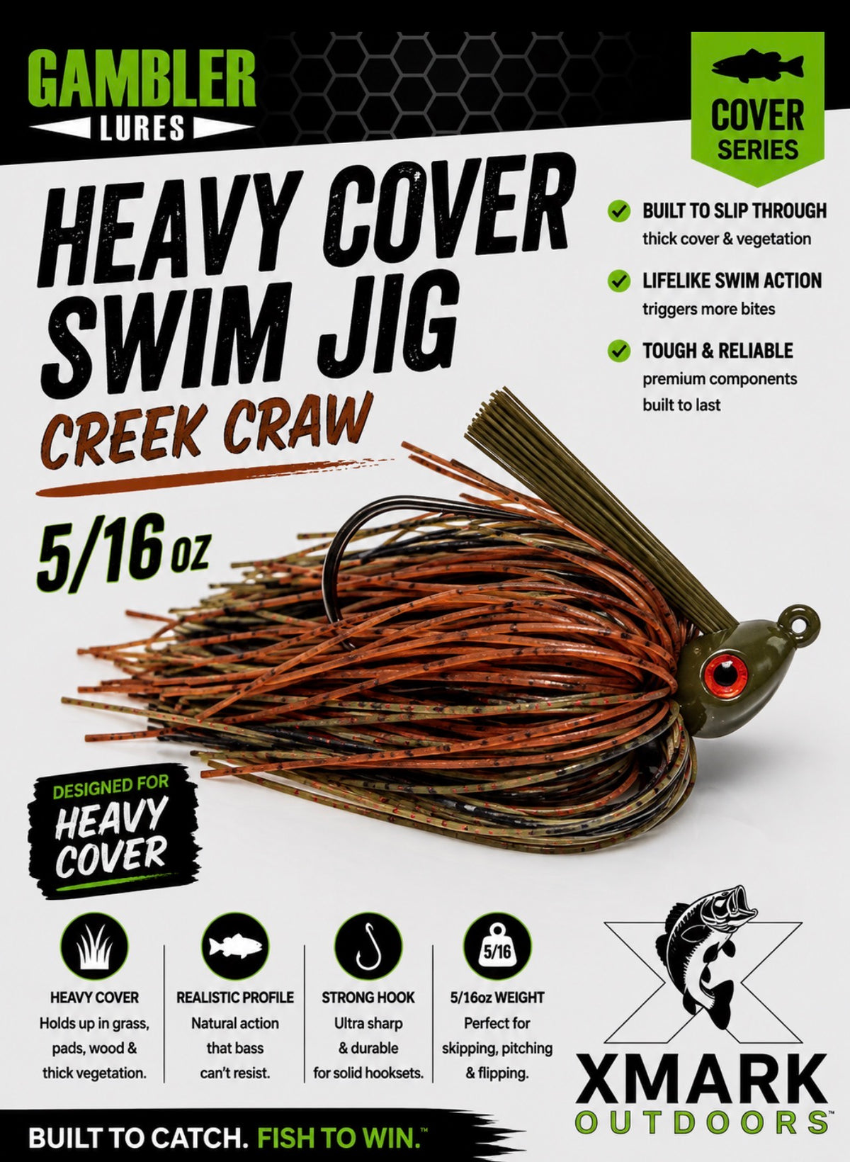 Gambler Heavy Cover Swim Jig