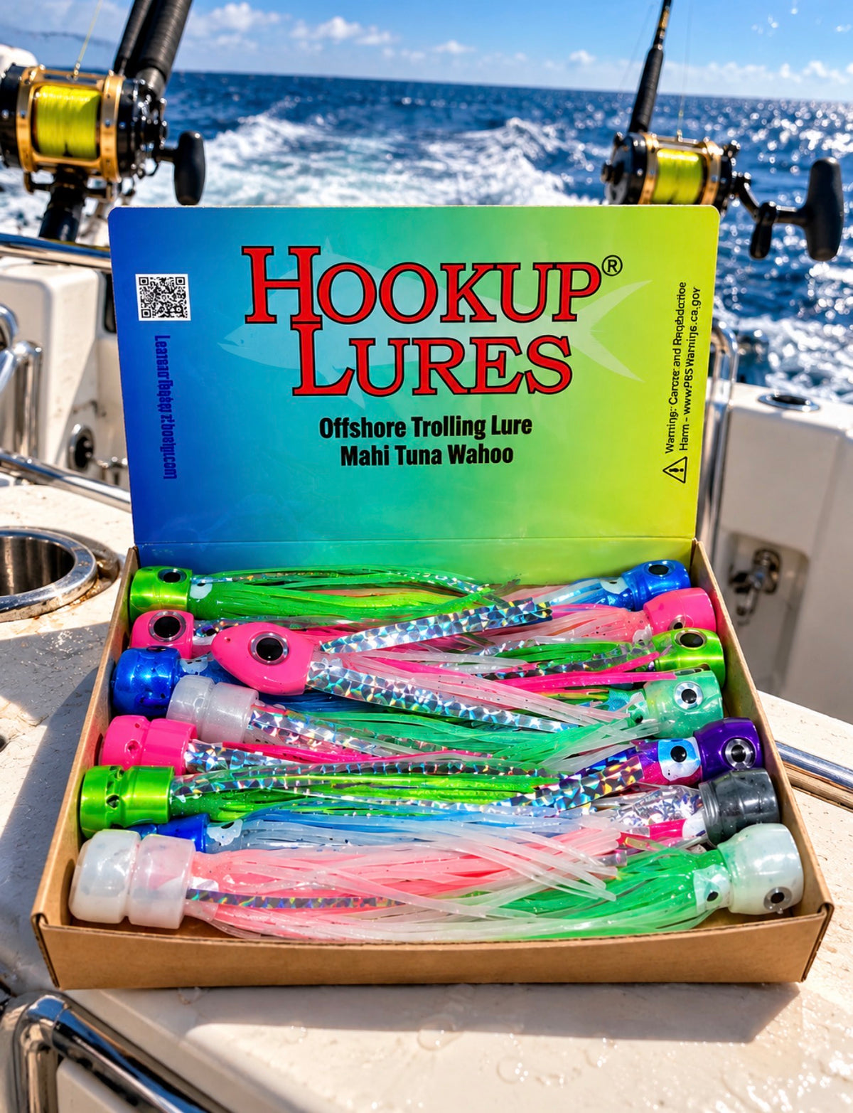 Hookup Lures Slammer 24-Pack Trolling Lure Display Box