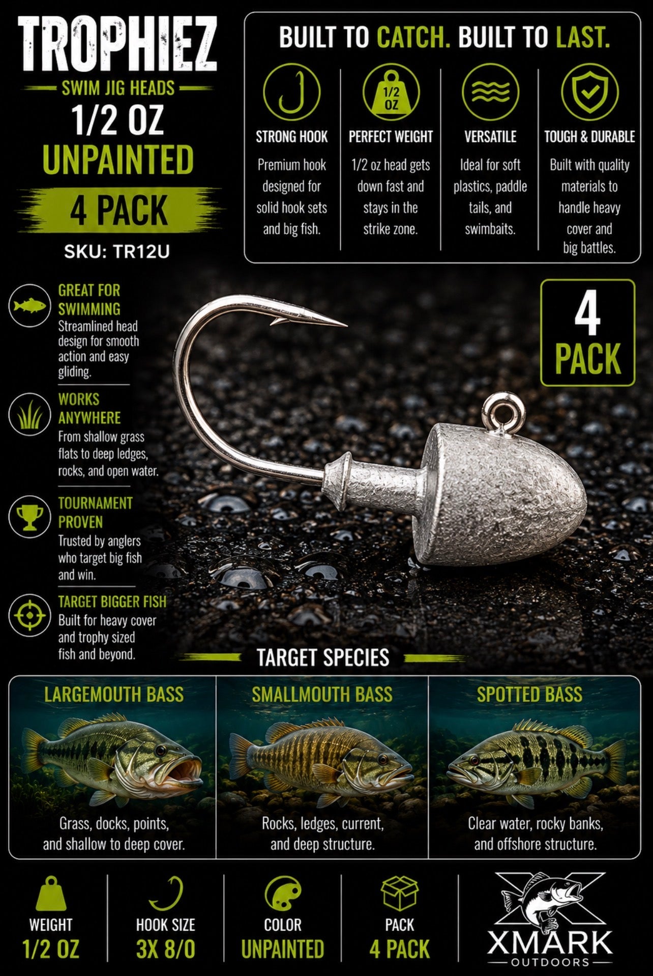 Gambler Trophiez Unpainted Jig Heads