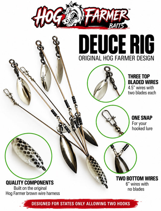 Hog Farmer Deuce 5-Wire Two-Hook Umbrella Rig