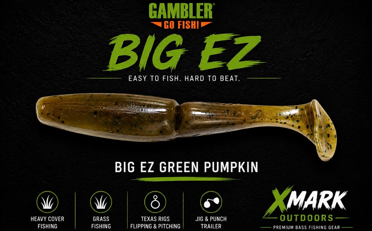 Gambler Big EZ Swimbait – 5.25” Paddle Tail Swimbait