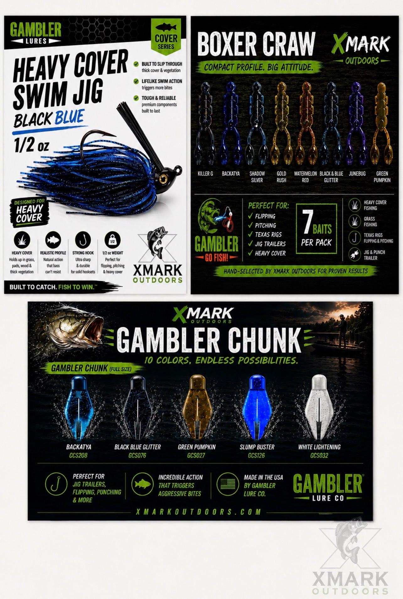 Heavy Cover Craw Kit (1/2 oz Jig)