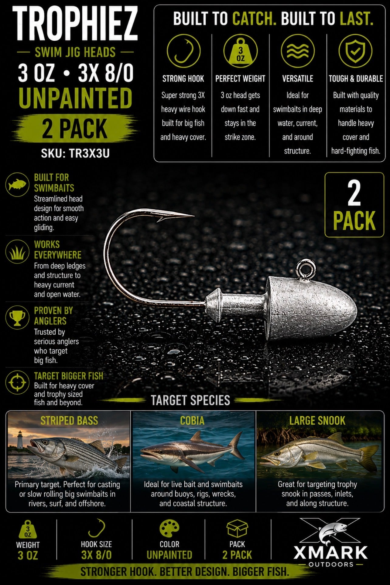 Gambler Trophiez Unpainted Jig Heads