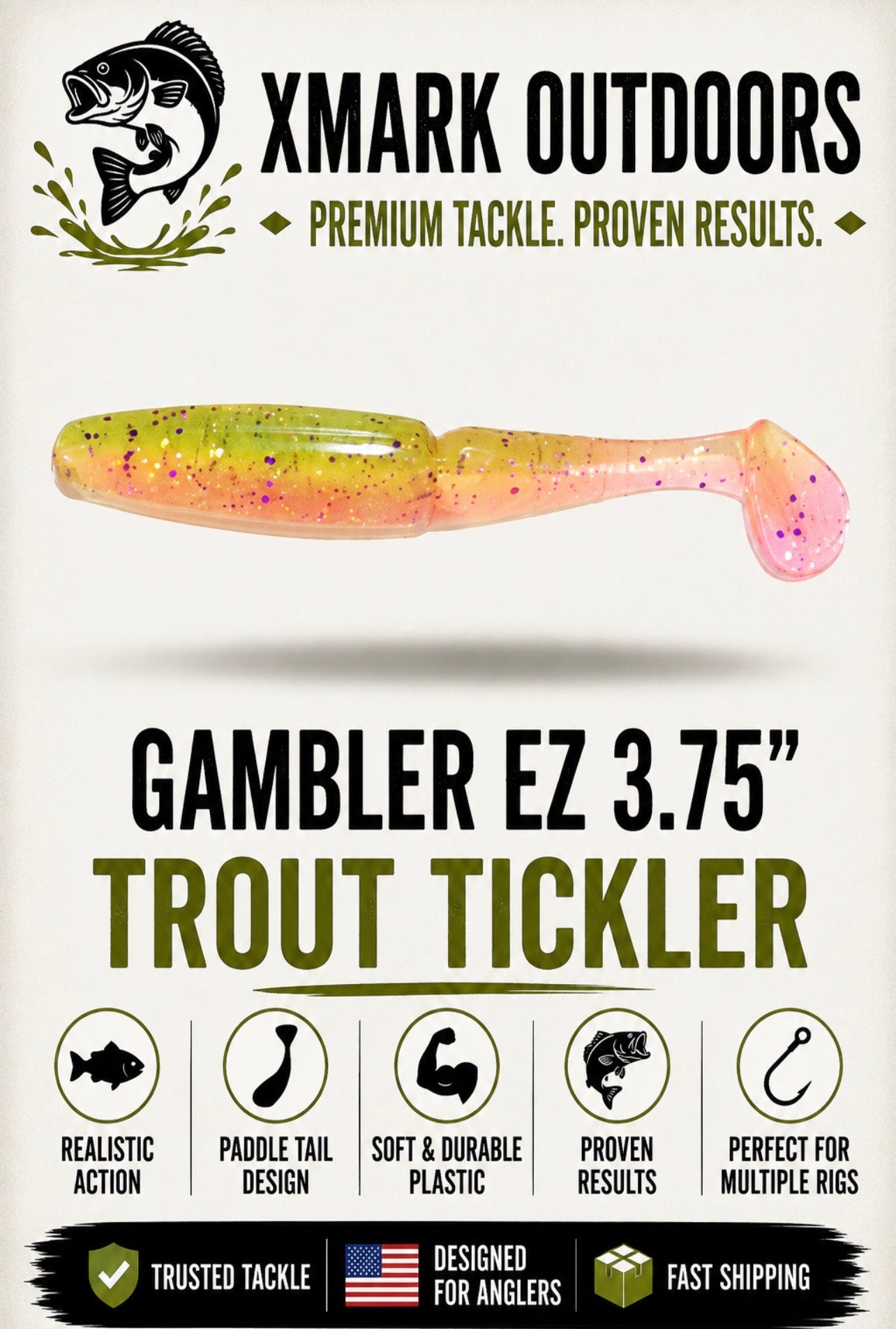 Gambler EZ 3.75” Paddle Tail Swimbait