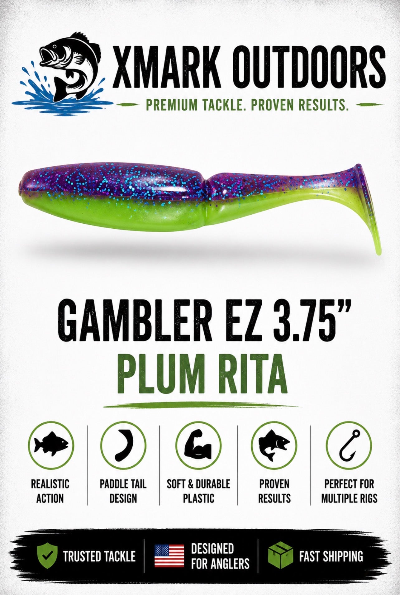 Gambler EZ 3.75” Paddle Tail Swimbait