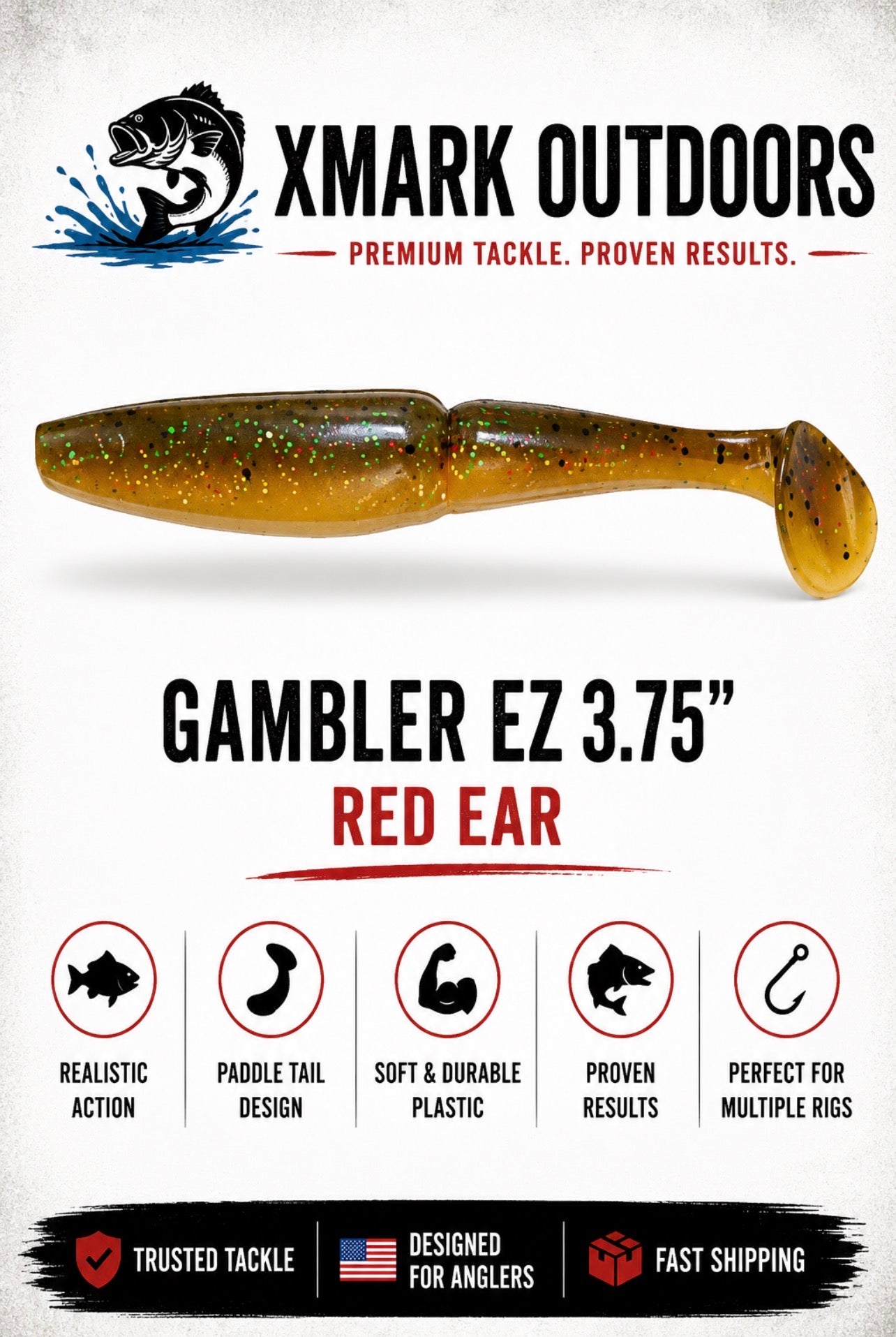 Gambler EZ 3.75” Paddle Tail Swimbait