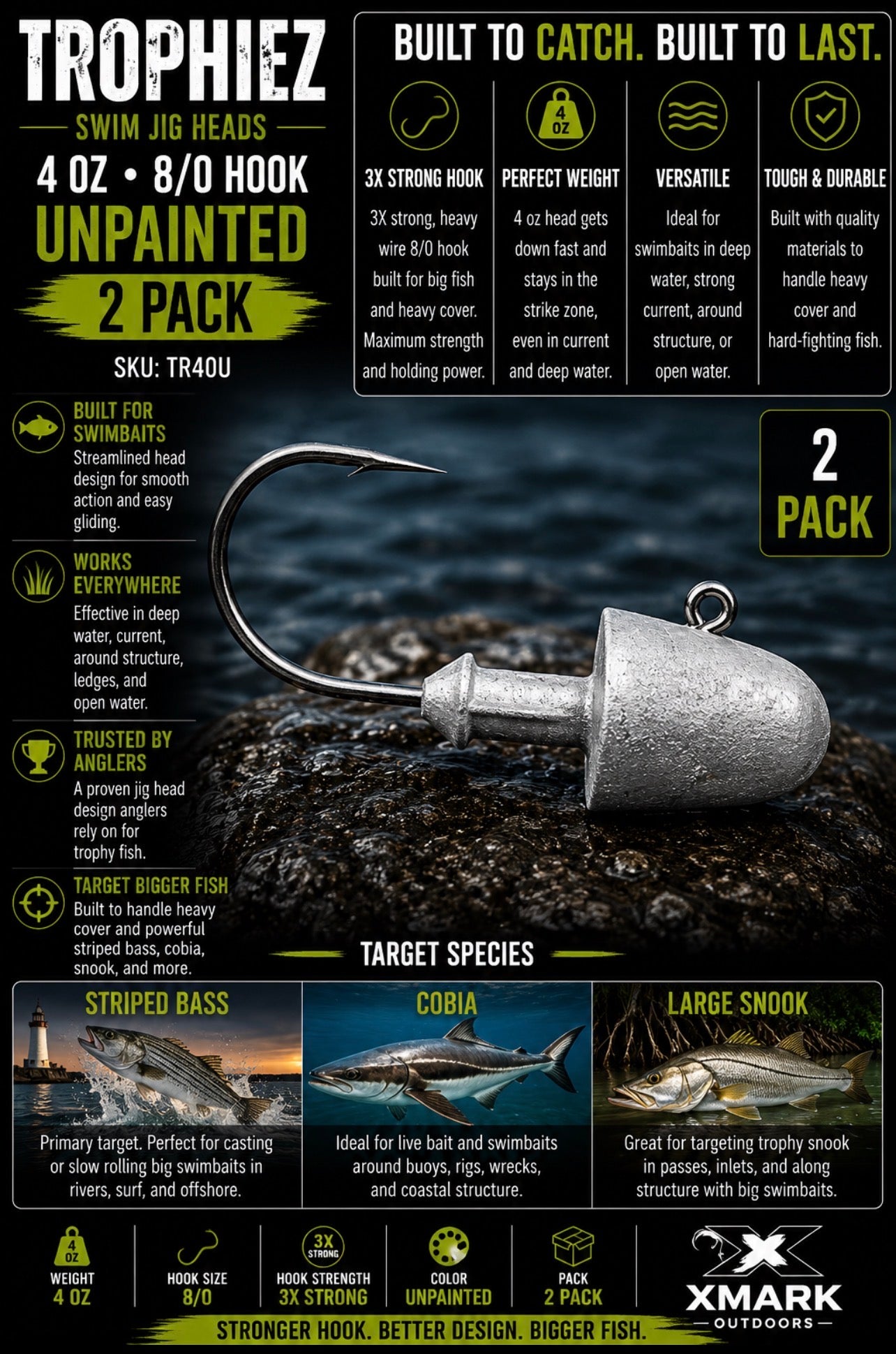 Gambler Trophiez Unpainted Jig Heads