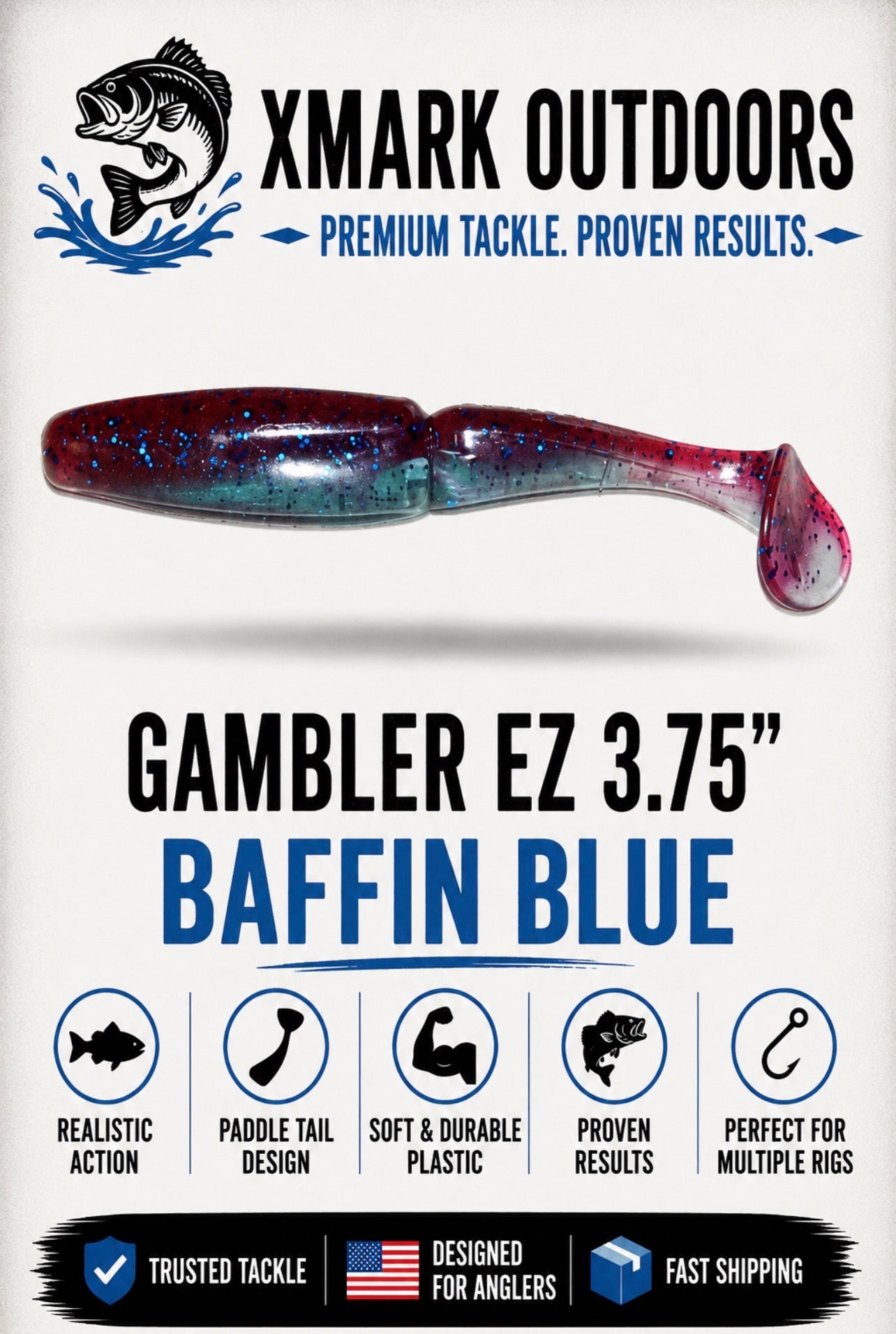 Gambler EZ 3.75” Paddle Tail Swimbait