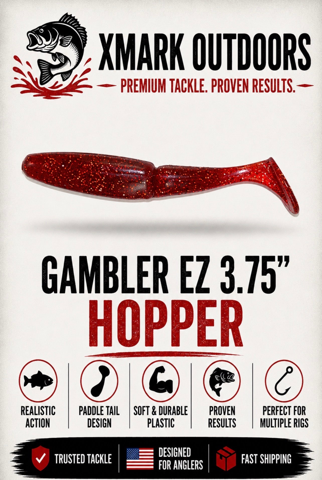 Gambler EZ 3.75” Paddle Tail Swimbait