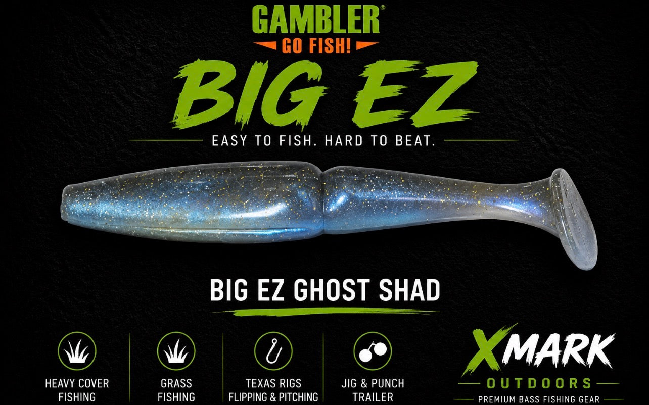 Gambler Big EZ Swimbait – 5.25” Paddle Tail Swimbait
