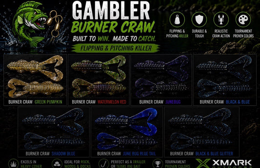 Gambler Burner Claw Soft Plastic Bass Bait