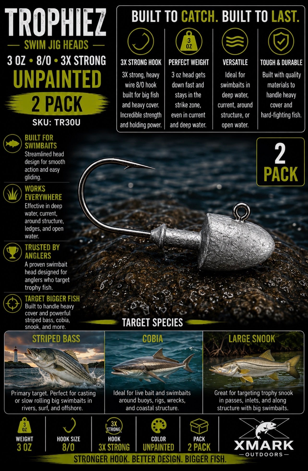 Gambler Trophiez Unpainted Jig Heads