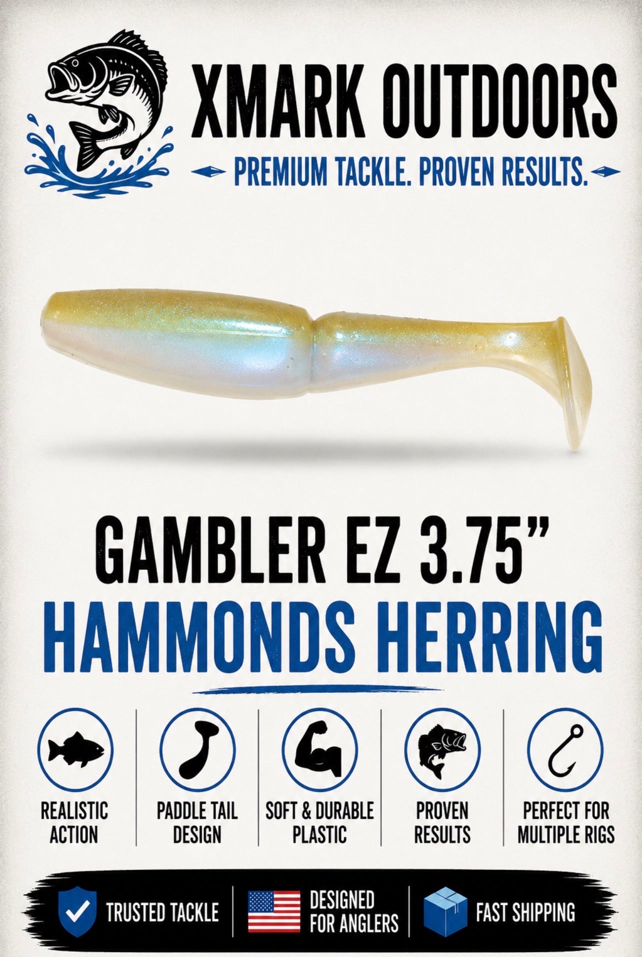 Gambler EZ 3.75” Paddle Tail Swimbait