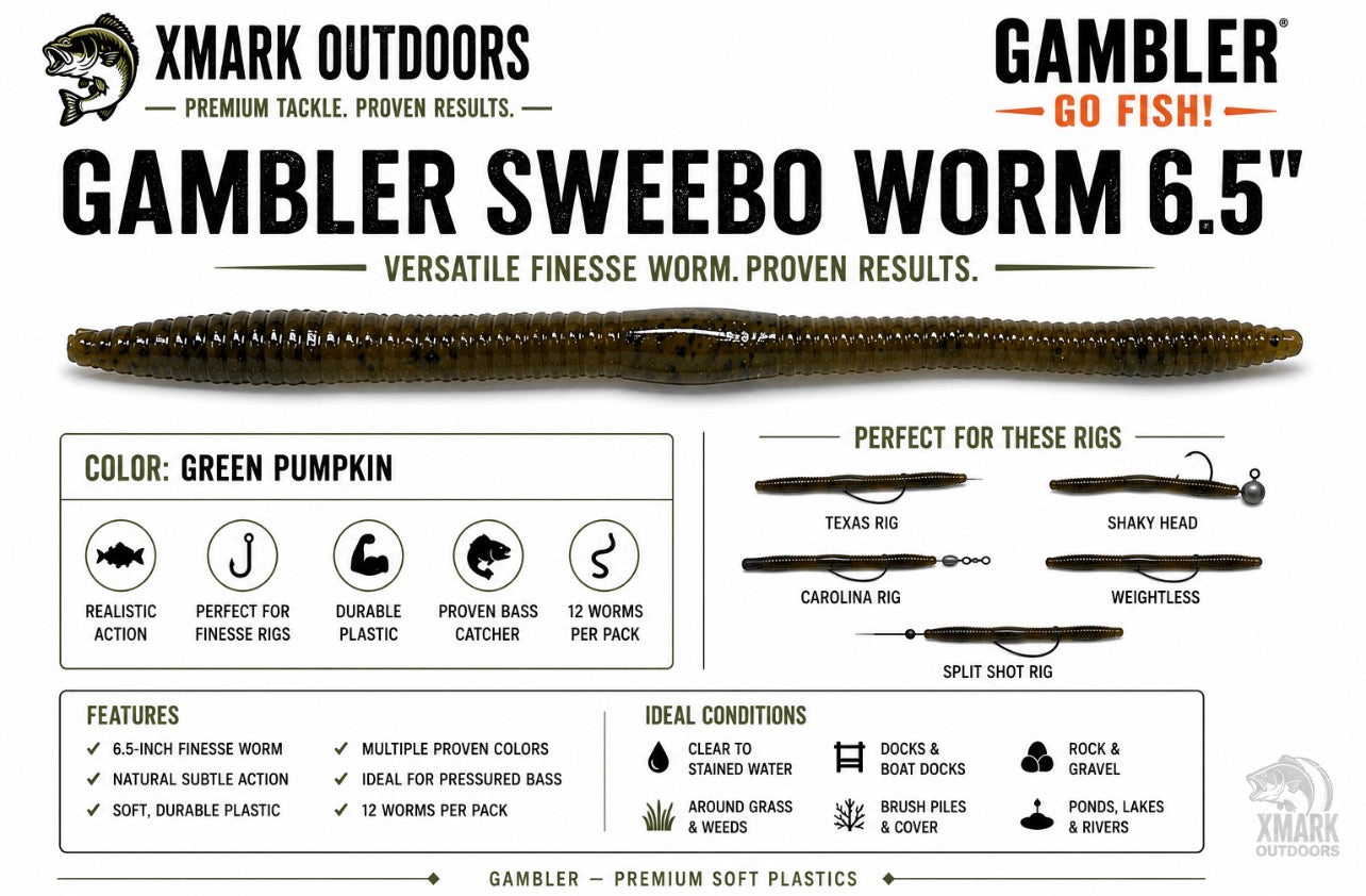 Gambler Sweebo Worm 6.5” (12 pack)
