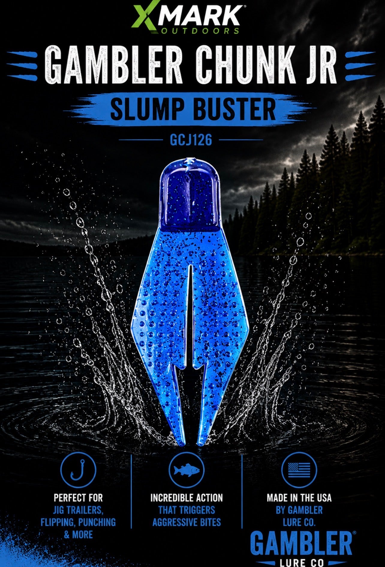 Gambler Chunk Jr Jig Trailer 7pk