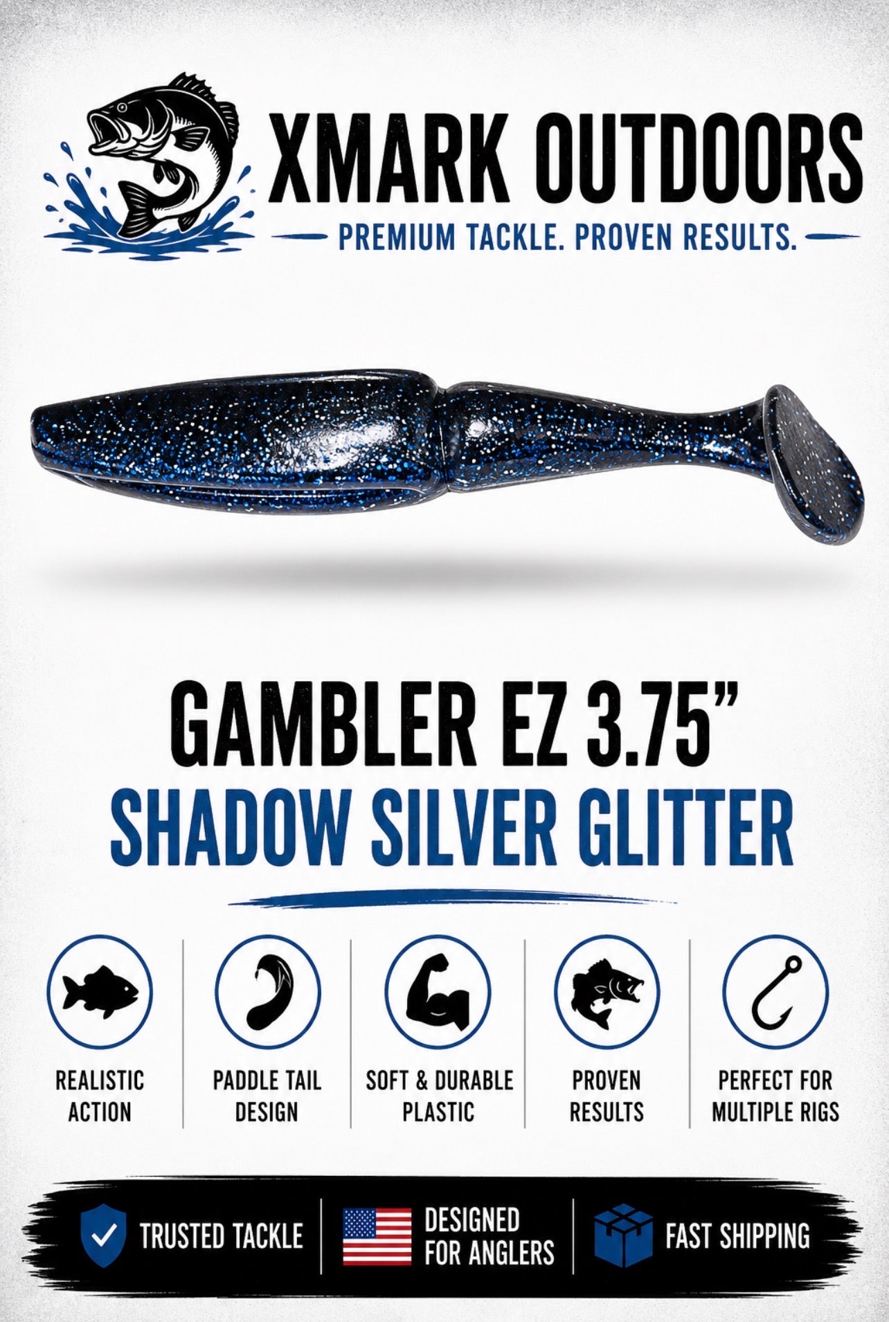 Gambler EZ 3.75” Paddle Tail Swimbait
