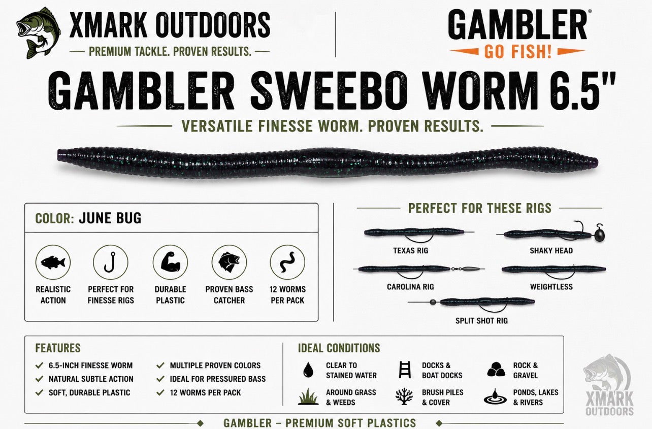 Gambler Sweebo Worm 6.5” (12 pack)
