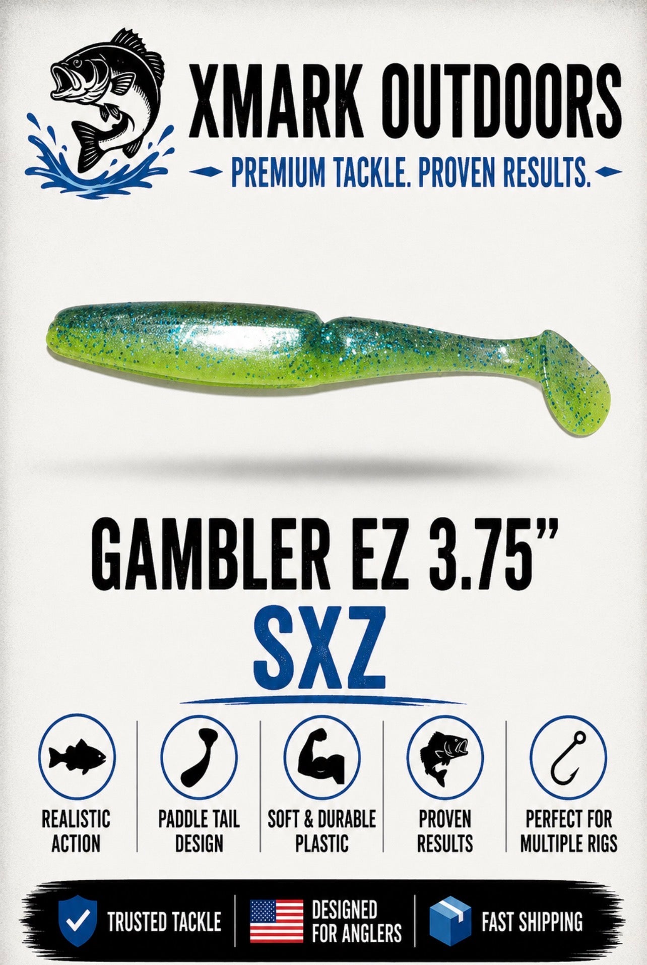 Gambler EZ 3.75” Paddle Tail Swimbait