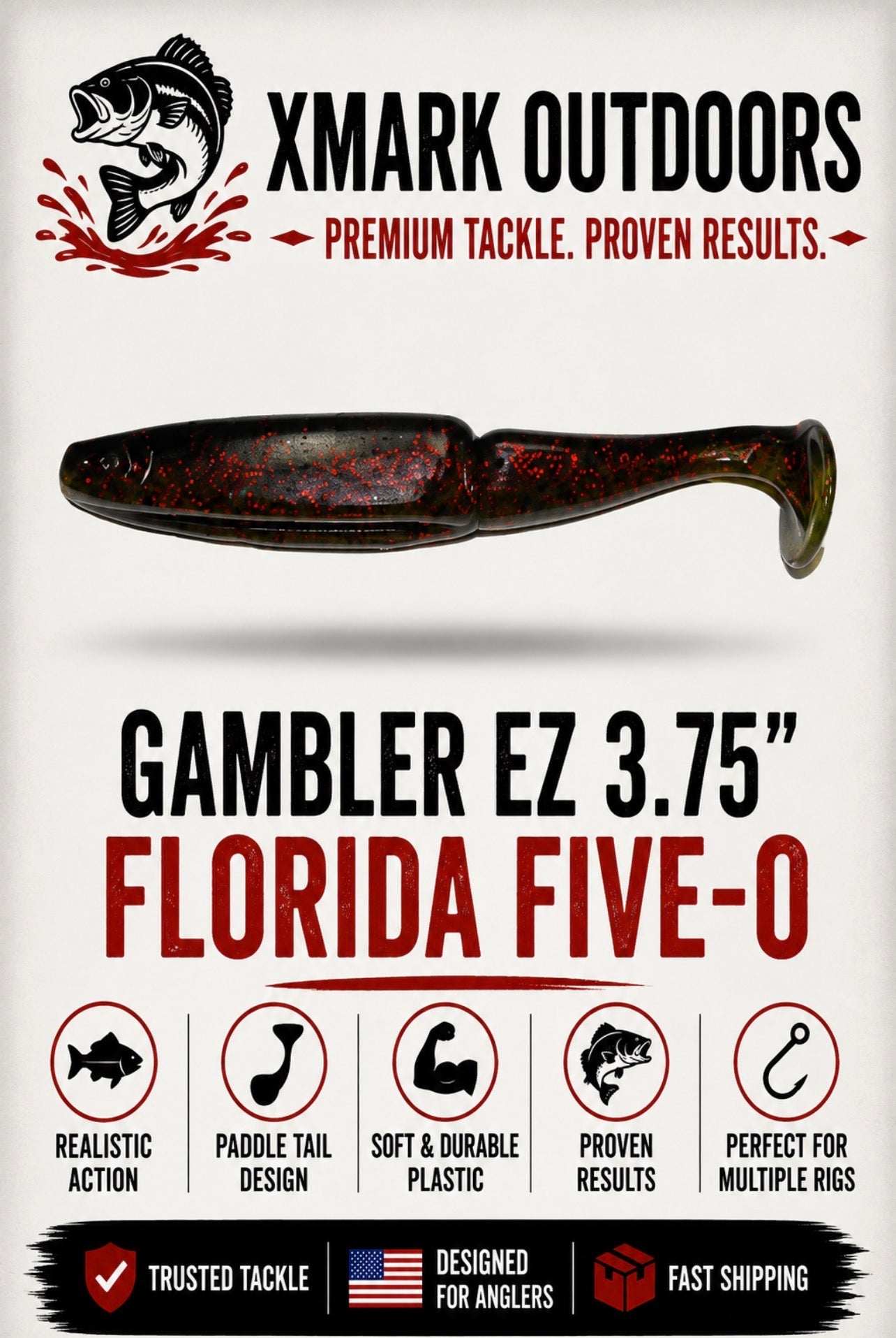 Gambler EZ 3.75” Paddle Tail Swimbait